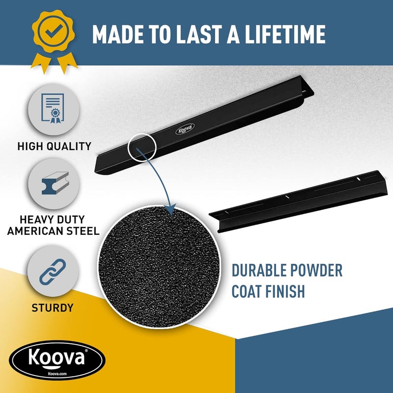 Koova Store رف تخزين جراج علوي ثقيل لتحميل 1 صندوق. عرض قابل للتعديل، سعة 40 رطل. تركيب سهل بأربعة براغي. يناسب صندوق سعة 27 جالون. مصنوع من الفولاذ الأمريكي. - Image 5